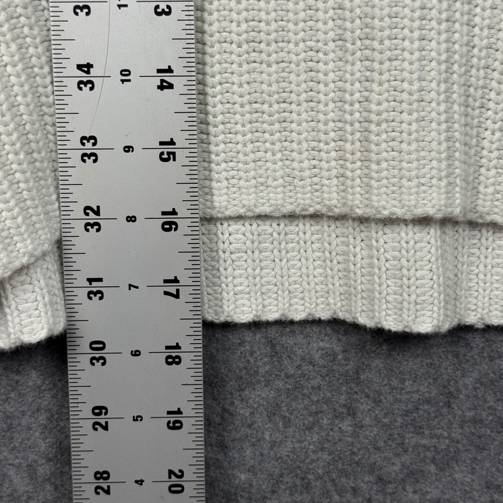 Free People Cream Bell Sleeve Knit Sweater V Neck Cropped Cozy Boho Size S - Picture 8 of 9